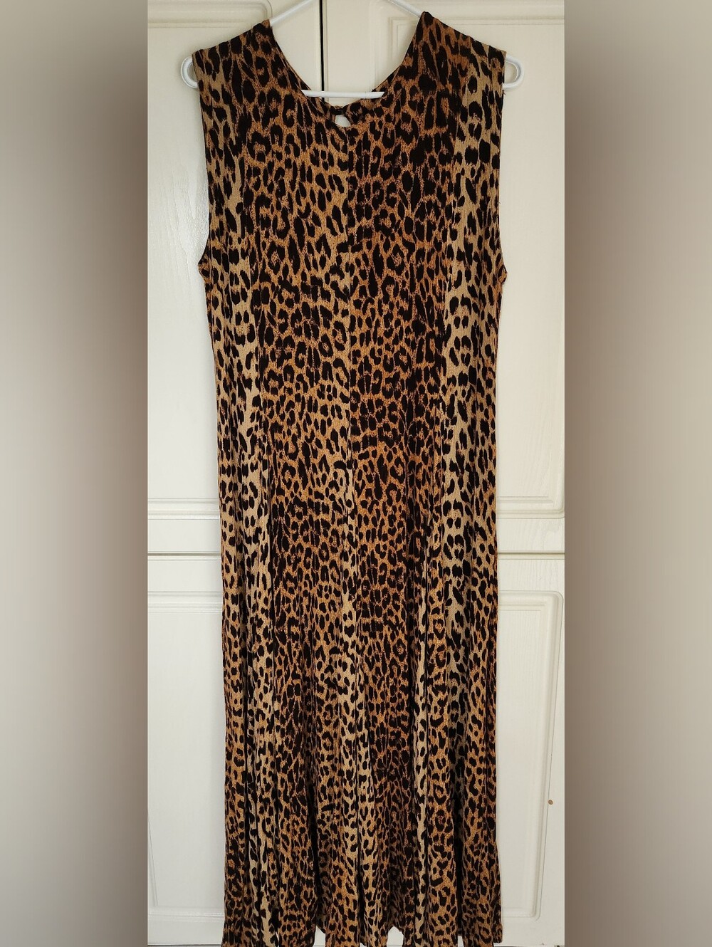 VINTAGE Leopard Maxi Dress L